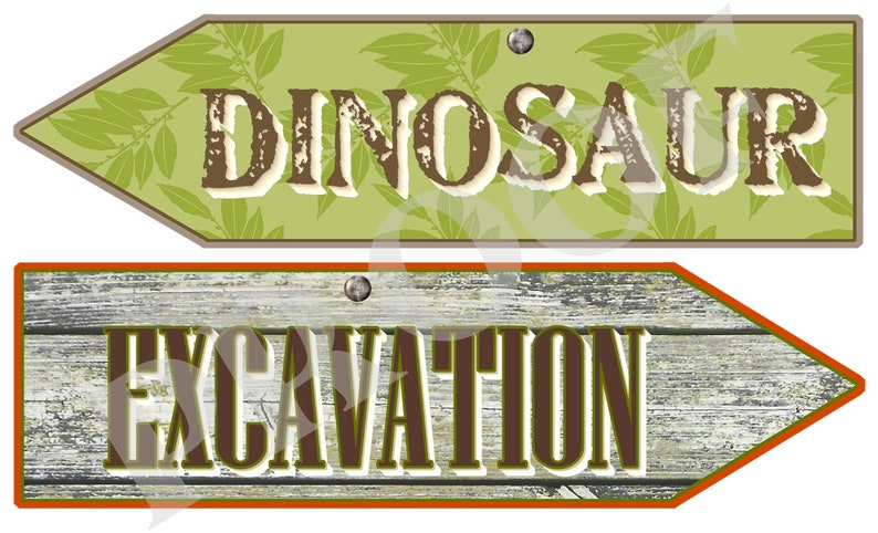 Printable Dinosaur Signs Dinosaur Party Welcome Signs DIY - Etsy UK