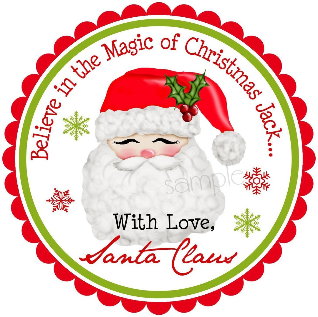 Santa Stickers Christmas Stickers Santa Claus Gift Stickers - Etsy