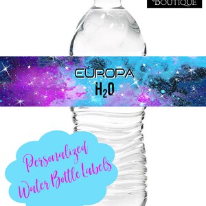 Galaxy birthday party, Galaxy water bottle labels, Galaxy party, Space party, Galaxy decorations, party supplies, Alien party