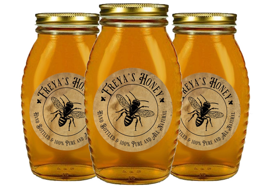 Personalized Honey Jar Labels, Custom Honey Jar Stickers,
