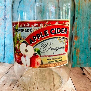 Apple Cider Vinegar Labels, Bottle Labels for Homemade Apple Cider ...