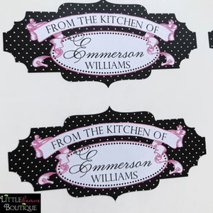 Personalized Baking Stickers, Baking labels, Canning labels, Bread labels, Fancy Baking Labels, From the Kitchen of