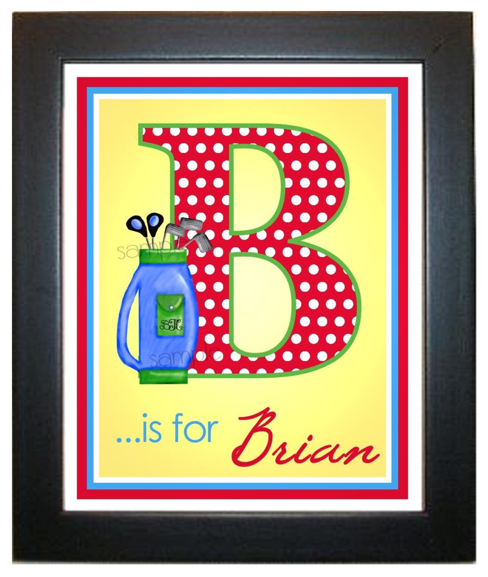 Golf Wall Prints Golf Clubs Golfing Sports 8 x 10 Wall Etsy