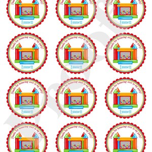 Boys Bounce House stickers, Ball Pit stickers, Personalized stickers, Girl, Birthday Party, Favor Stickers, Bounce house birthday party image 2