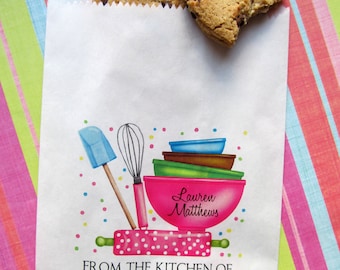 Baking Birthday Party, Kitchen Supplies, Favor bags, candy bags, Candy Buffet, Birthday party, Sweets, Treats