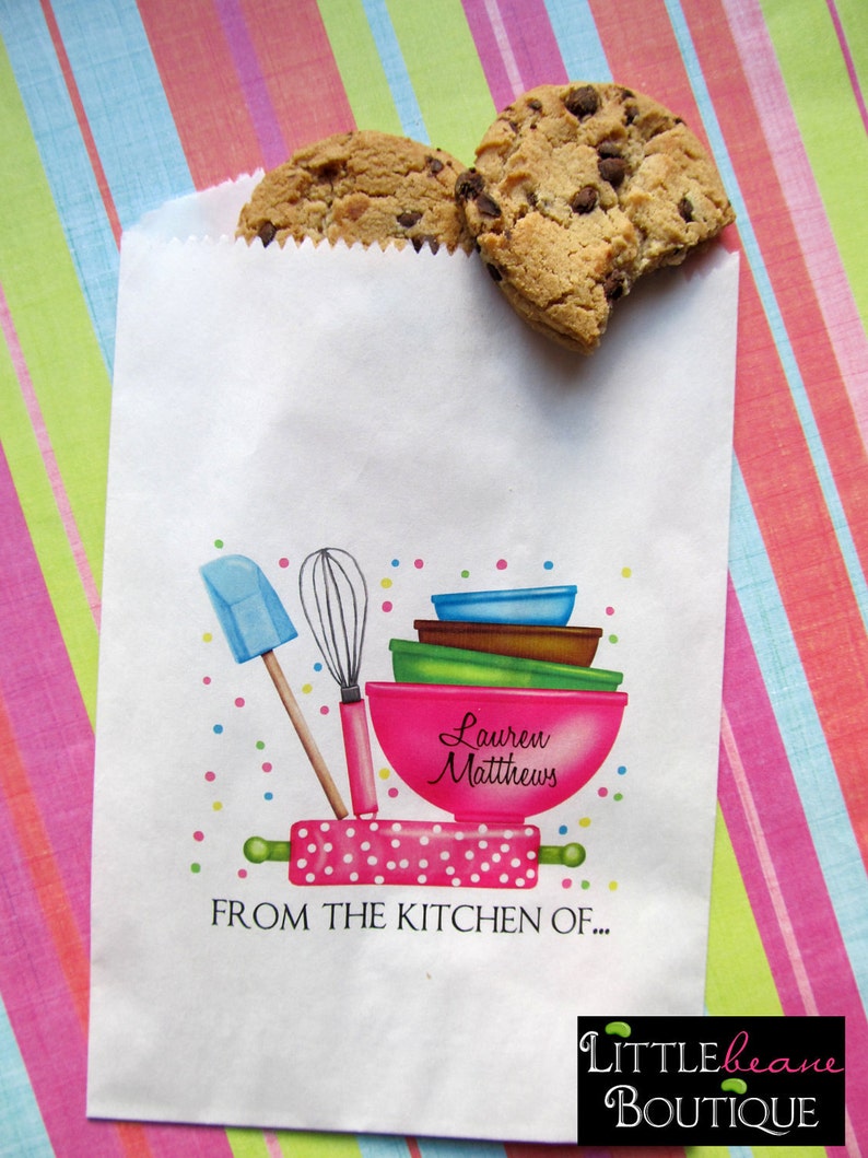 Baking Birthday Party, Kitchen Supplies, Favor Bags, Candy Bags, Candy