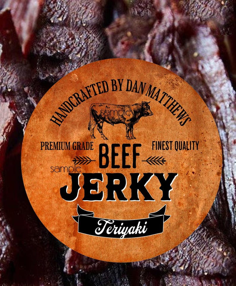 Beef Jerky Labels, Homemade Jerky Labels, Personalized Stickers ...