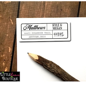 Classic Simple Vintage Style Return Address Labels, Retro Stamp Address labels, Personalized Labels, Heritage Style Mailing Labels