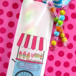 Candy favor Bags, Sweet Shoppe Cart, sweet shop Favor bags, Candy Buffet, Birthday party, Sweets, Treat bags image 2