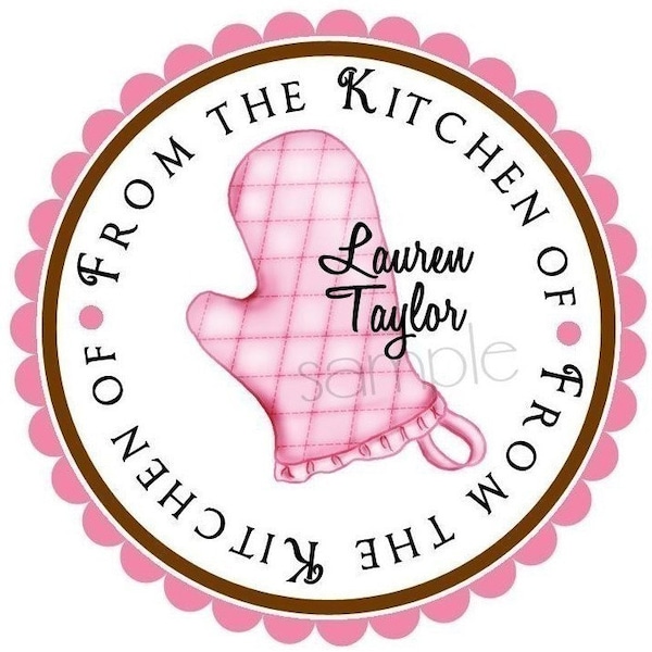 Personalized baking labels, kitchen baking stickers, custom baking labels, kitchen stickers, Oven Mitt Labels, Homemade by, Baked with Love