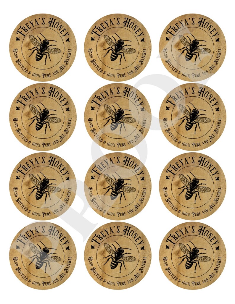 Personalized Honey Jar Labels Custom Honey Jar Stickers Etsy