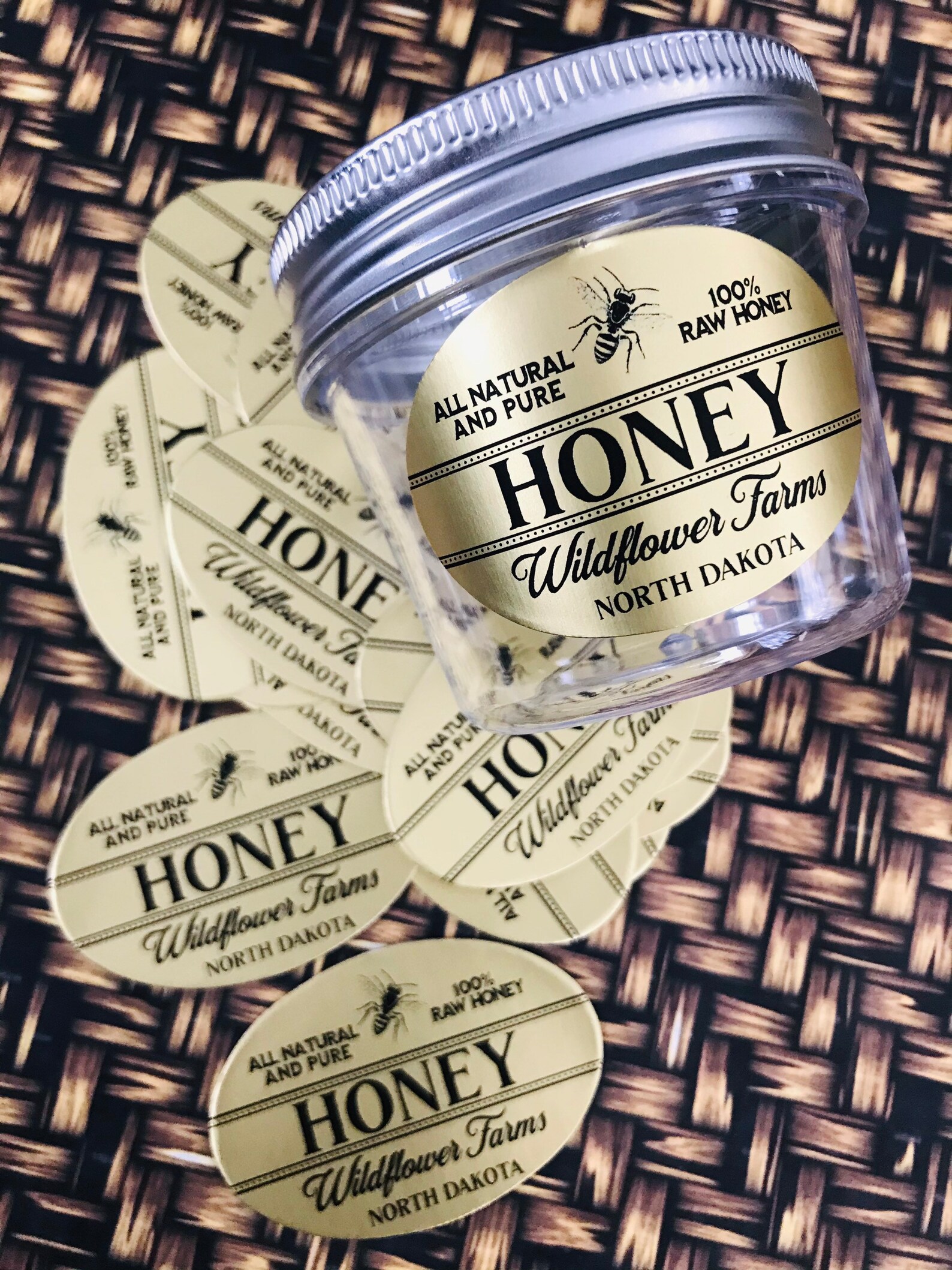 Custom Honey Jar Labels GOLD Honey Jar Stickers Etsy