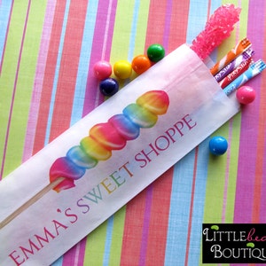 Candy Lollipop favor Bags, Lollipop Favor bags, Hot Colors, Favor bags, Candy Buffet, Birthday party, Sweets, Treats