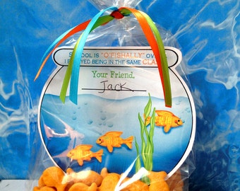 Printable Fish Favors, Printable Schools Out favors, DIY, School is Ofishally over, Goldfish, Ocean, Under the Sea, favor ideas