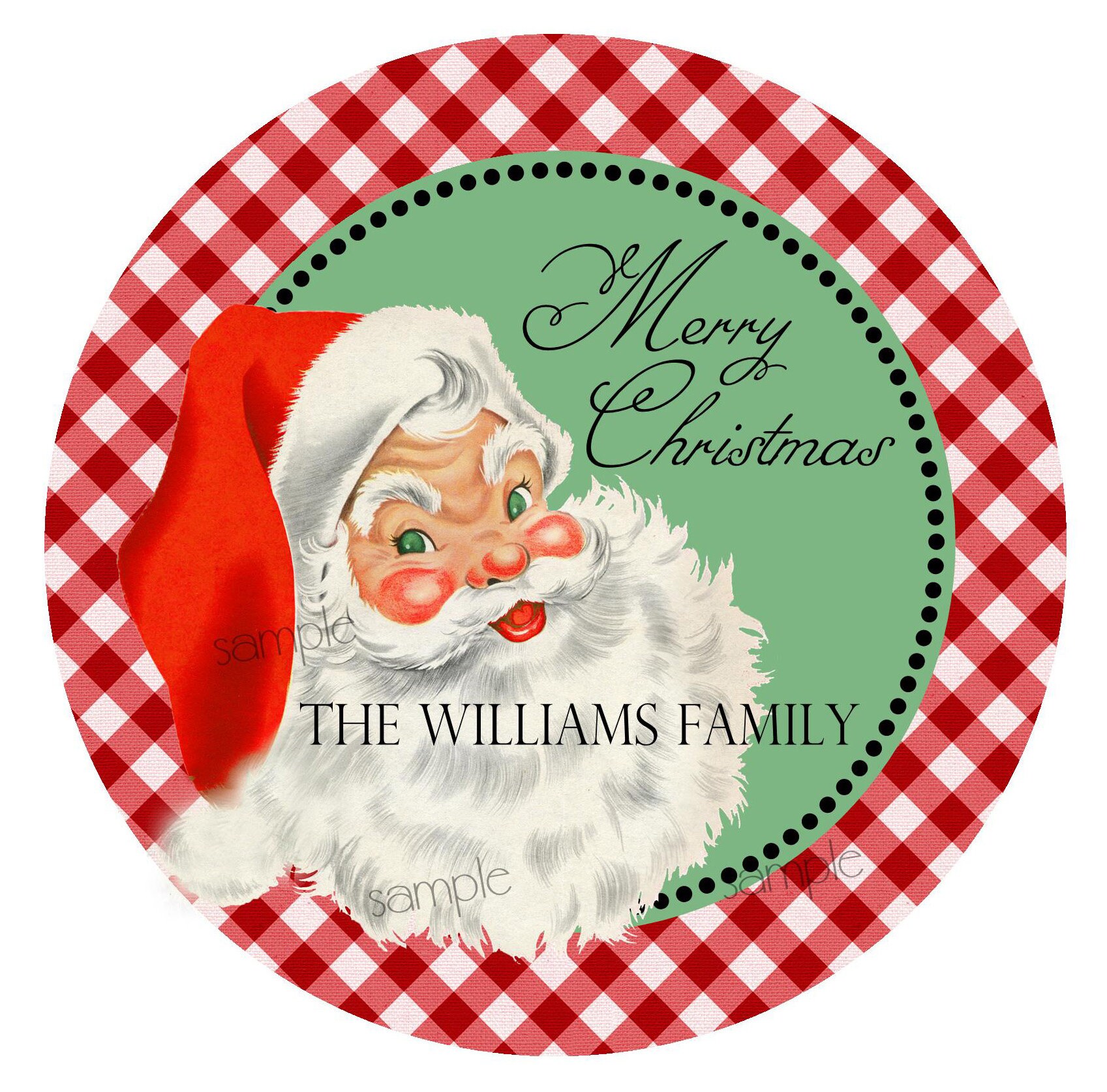 Kids Christmas Stickers, Santa Stickers, Vintage Christmas, Santa claus, personalized , Gift Labels, Retro Christmas, Tags, holiday stickers