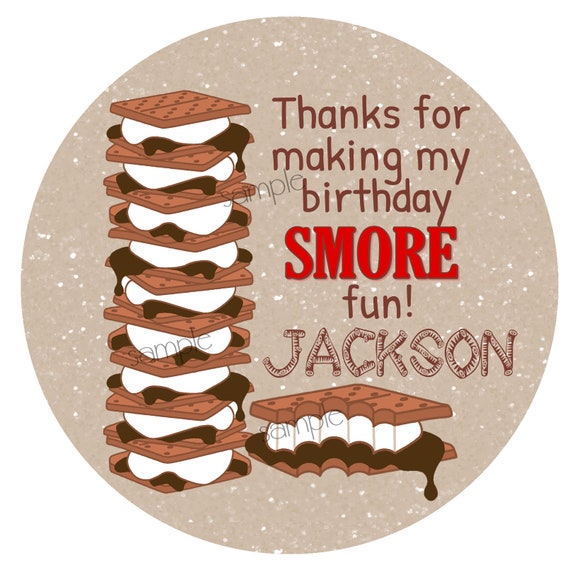 Smores Stickers Camping Favor Labels S Mores Labels Etsy Smores Stickers Camping Favor Labels S Mores Labels Etsy