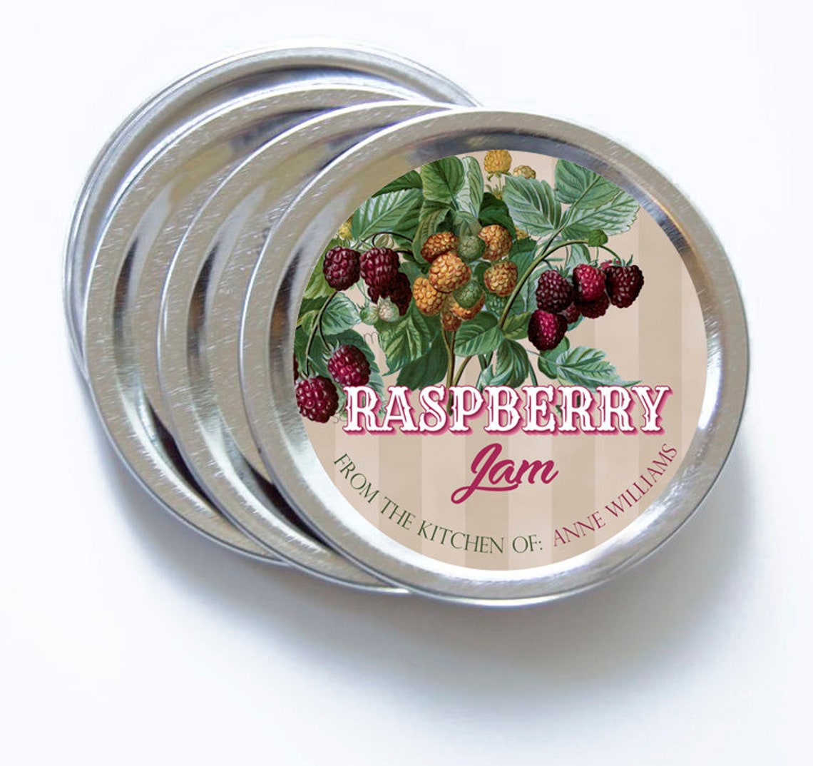 Jam Label Raspberry Jam Raspberry Jam Canning Labels, Jar Labels, Jelly, Jam, Preserves, Mason ...