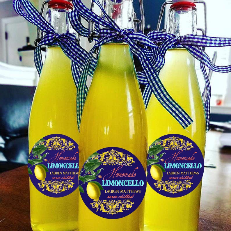 Limoncello Labels Mediterranean Labels Italian Stickers | Etsy