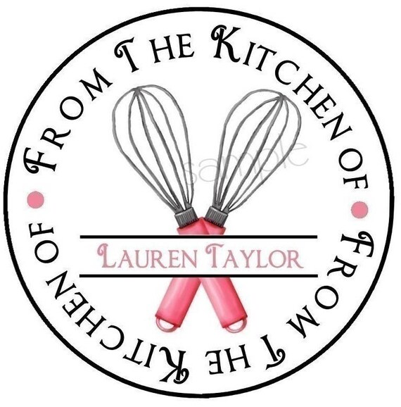 Personalized Baking Stickers,Whisk Stickers,Baking Labels,Baking stickers,Kitchen Stickers,Kitchen labels,Cooking Labels,From the Kitchen of Il_570xn