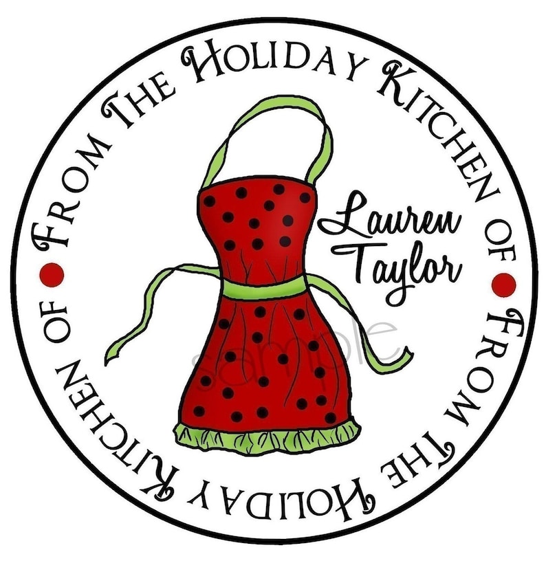 Kitchen Apron Sticker Christmas Baking Stickers, Cooking Apron, Kitchen Stickers,christmas ...