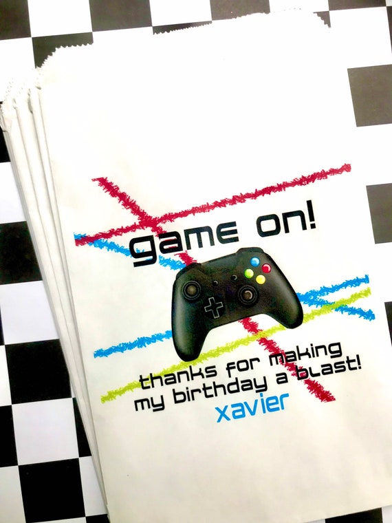 Gaming Party Favor Bags Gamer Birthday Party Gaming Candy Etsy