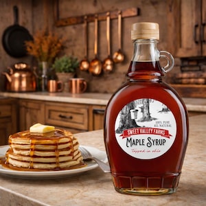 Maple Syrup Labels, Customized Labels, Syrup Stickers, Maple Syrup Bottle Labels, Canning labels, Maple Tree Tapping Syrup Labels, Custom