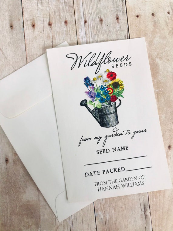 Wildflower Seed Packets - Homegrown Seed Packets - Garden Supplies - Custom seed packets - From the garden of - Garden Seed packets Il_570xn