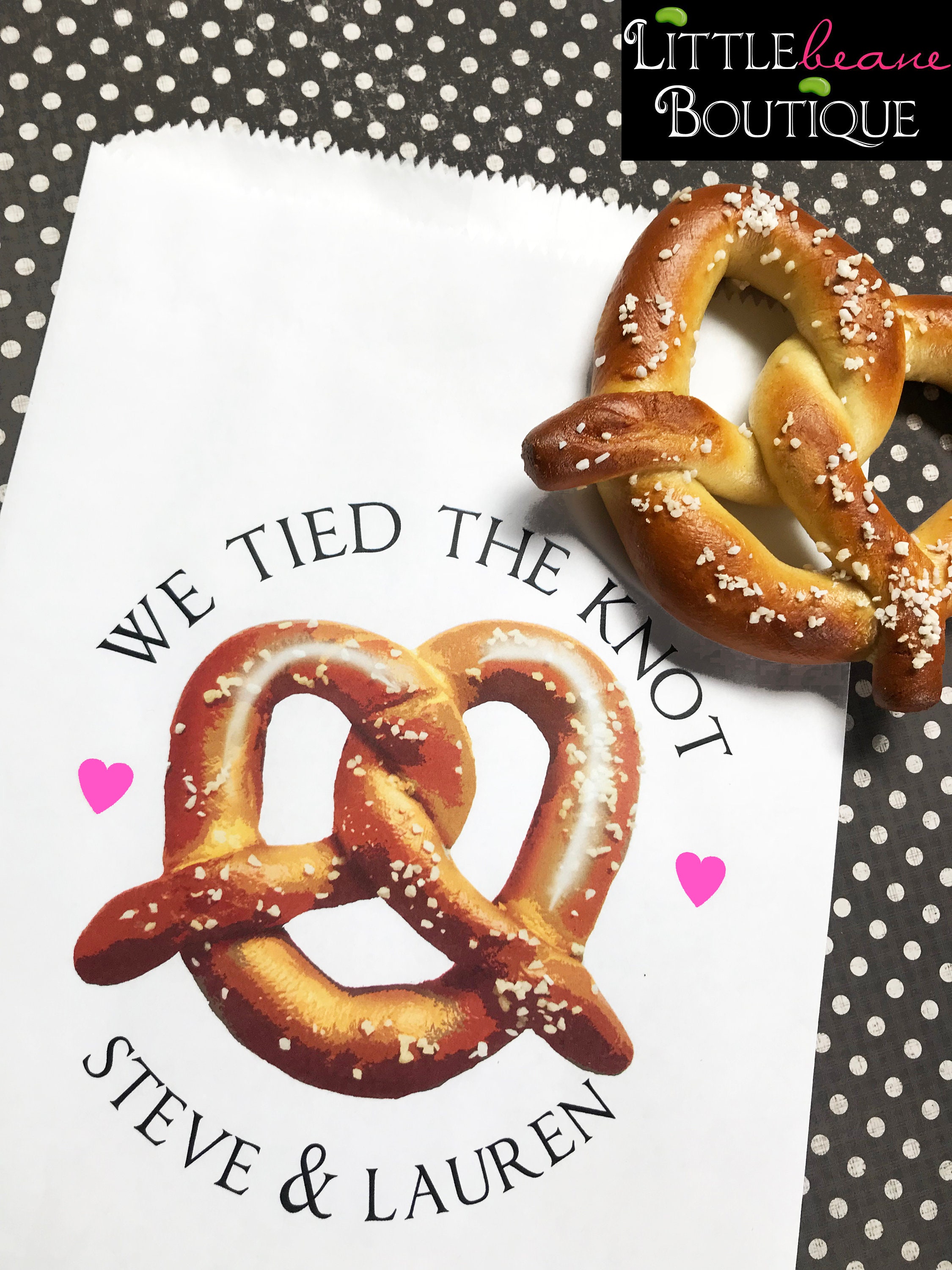 Personalized Hot Pretzel Bags Custom Pretzel Bags Soft Etsy
