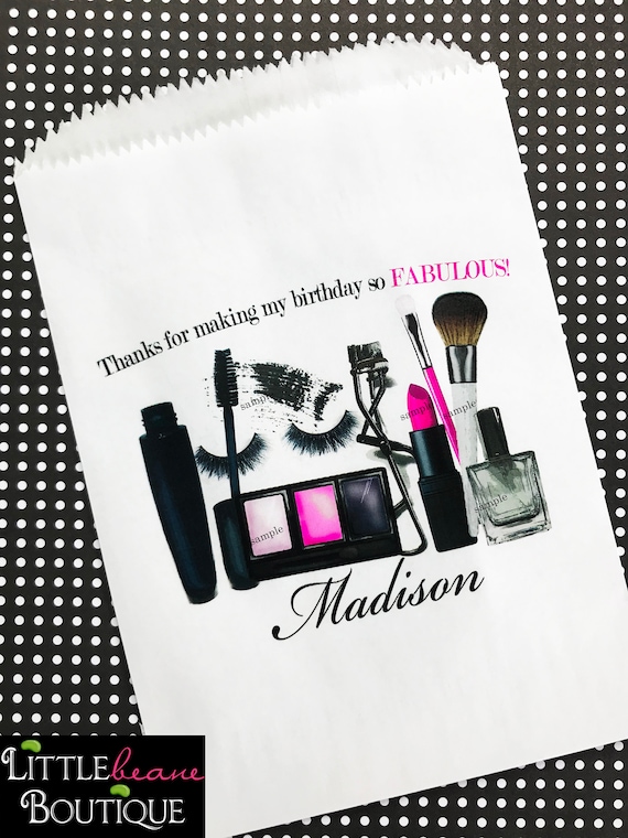Makeup Favor Bags Makeup Party Candy Bags Makeup Bags  Etsy
