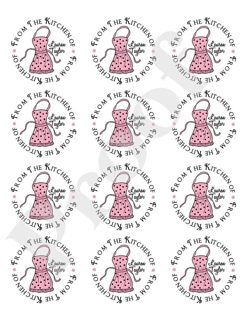 Kitchen Stickers Cooking Apron Kitchen Baking Labels Etsy