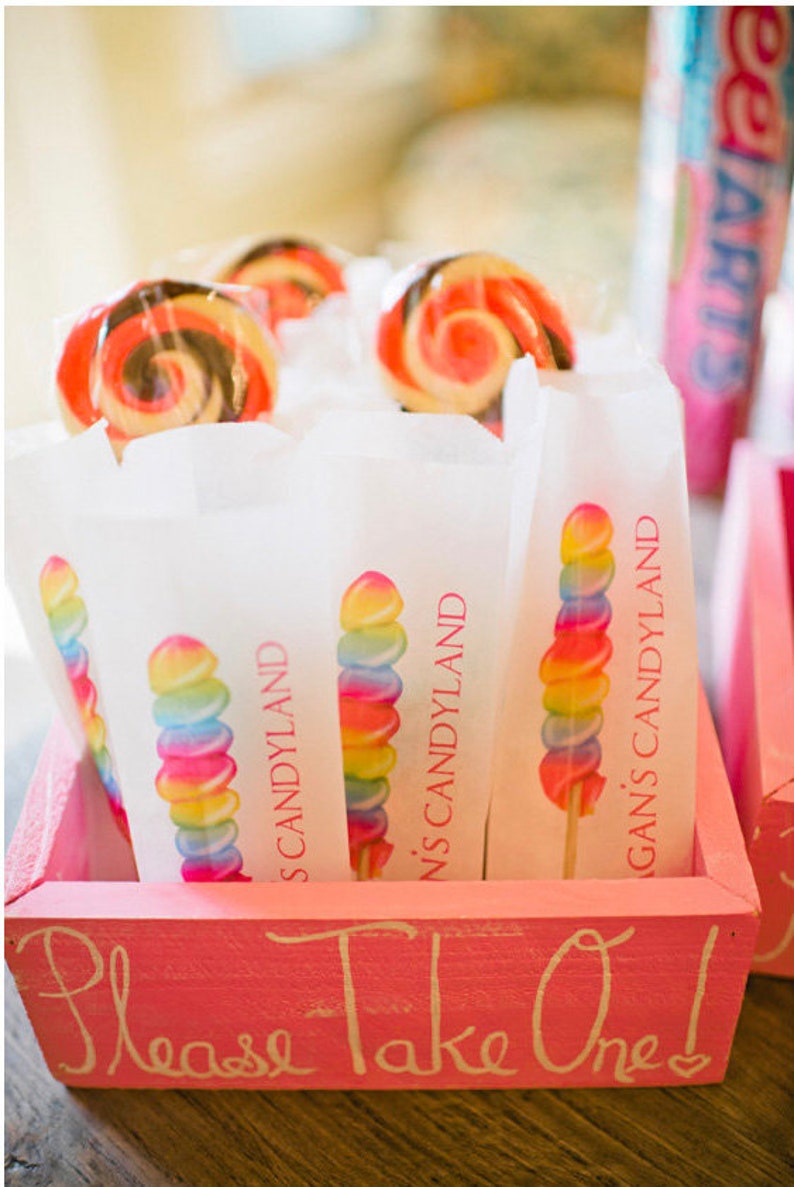 Candy Lollipop Favor Bags Lollipop Favor Bags Hot Colors Etsy