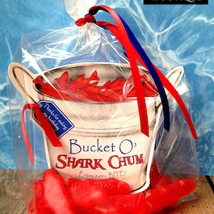 Printable Shark Party Favors, Shark Chum party favors, Shark Bait, DIY, Shark Stickers, Shark Tags, Ocean tags, under the sea, Digital File