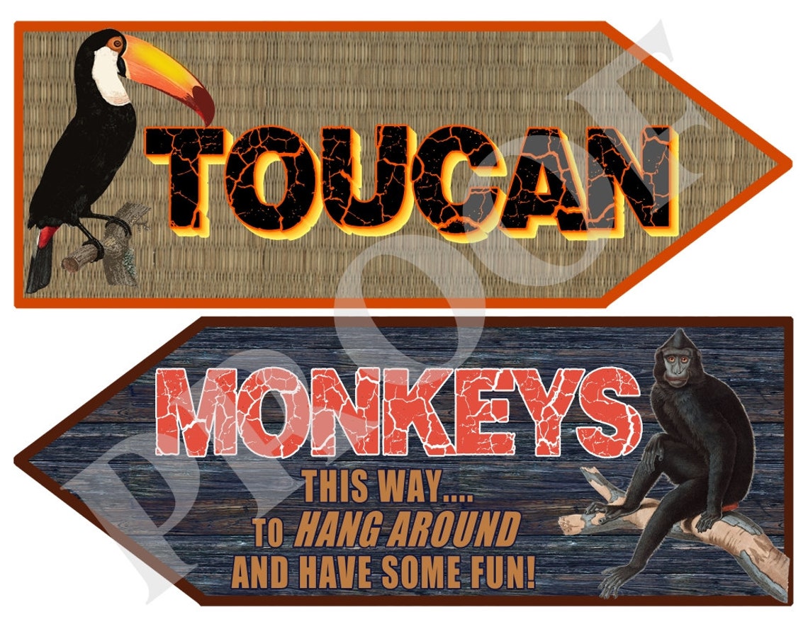 Printable Safari Jungle Sign