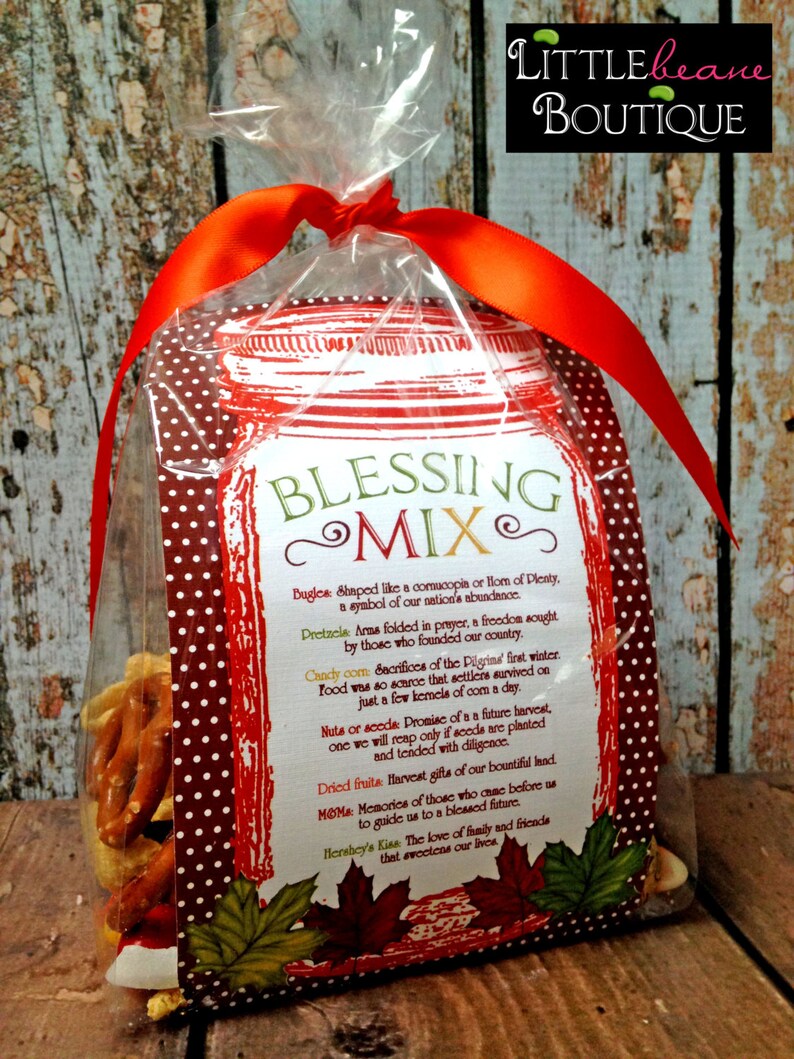 Printable Blessing Mix Favors Blessing Mix Printable DIY Etsy