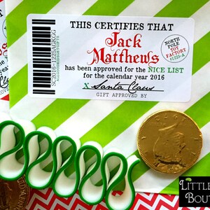 Santas Nice List Stickers, Santa Claus Nice List, North Pole Christmas ...