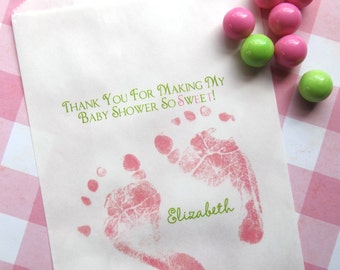 Baby Shower Candy Bags, Baby Feet, Favor bags, Sweets, Treats,  Choose any Design in my Shop