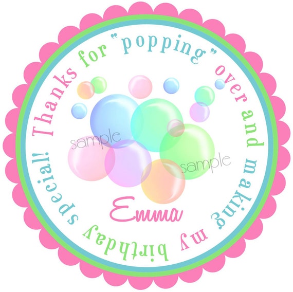 Bubble Stickers, Blowing Bubbles, NEW Bubbles, Birthday party, Summer, Fun, Pool Party, Birthday, Children,Favor, Set of 12 Il_570xn