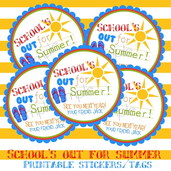 Printable Diy Schools Out Sun Flip Flops Summer Labels Etsy Printable Diy Schools Out Sun Flip Flops Summer Labels Etsy