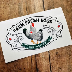 Personalized Egg Carton Labels, Farm Fresh Egg labels, Fresh Egg Labels, Farm to Table Labels, Custom Egg carton Stickers, Die Cut Egg label
