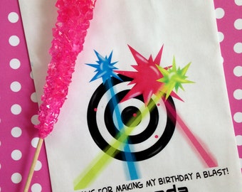 Laser Tag favor bags, Girls Laser tag Birthday Party, Laser tag candy bags, girls, boys, treat bags, candy bags, laser tag party favor