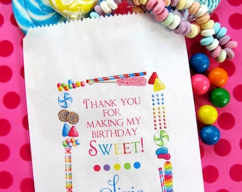 Candy Bags, Candy Party treat bags, Candy Sprinkle, Favor bags, Candy Favor bags, Candy Buffet, Candy Birthday party