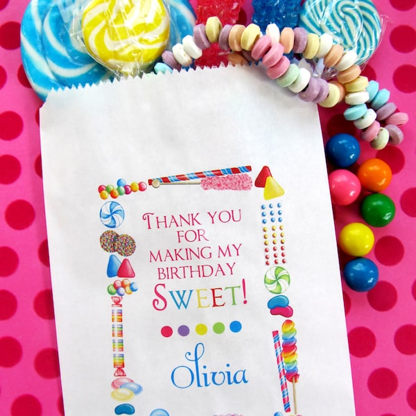 Candy Bags, Candy Party treat bags, Candy Sprinkle, Favor bags, Candy Favor bags, Candy Buffet, Candy Birthday party