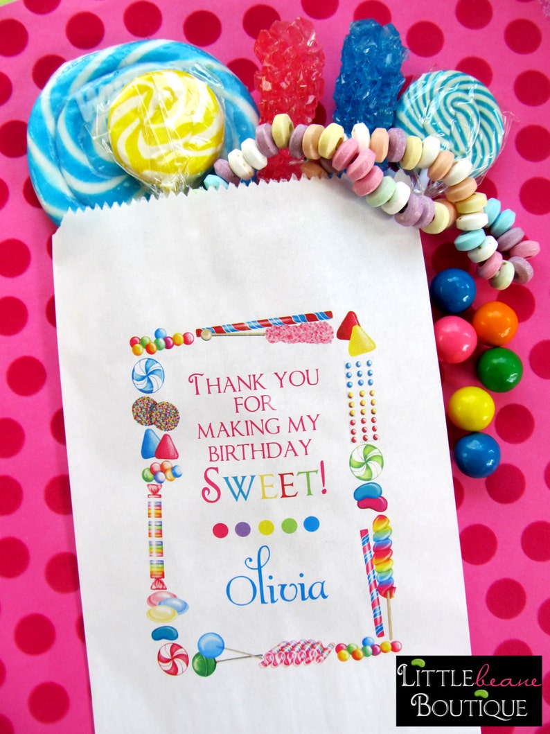 Candy Bags Candy Party Treat Bags Candy Sprinkle Favor Etsy