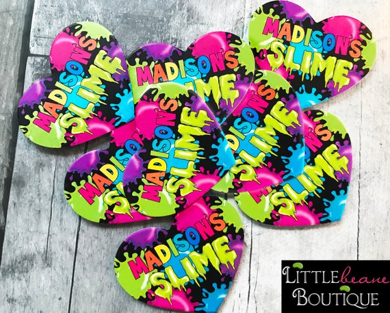 Slime Stickers, Heart Slime stickers, Slime Party, Slime Time, Personalized stickers, Labels, Slime favors, DIY Slime, Party Time Slime Il_570xn