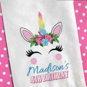 Unicorn Favor bags, Unicorn Party, Unicorn Birthday Party, Candy bags, treat bags, Paper bags, Unicorn party favors