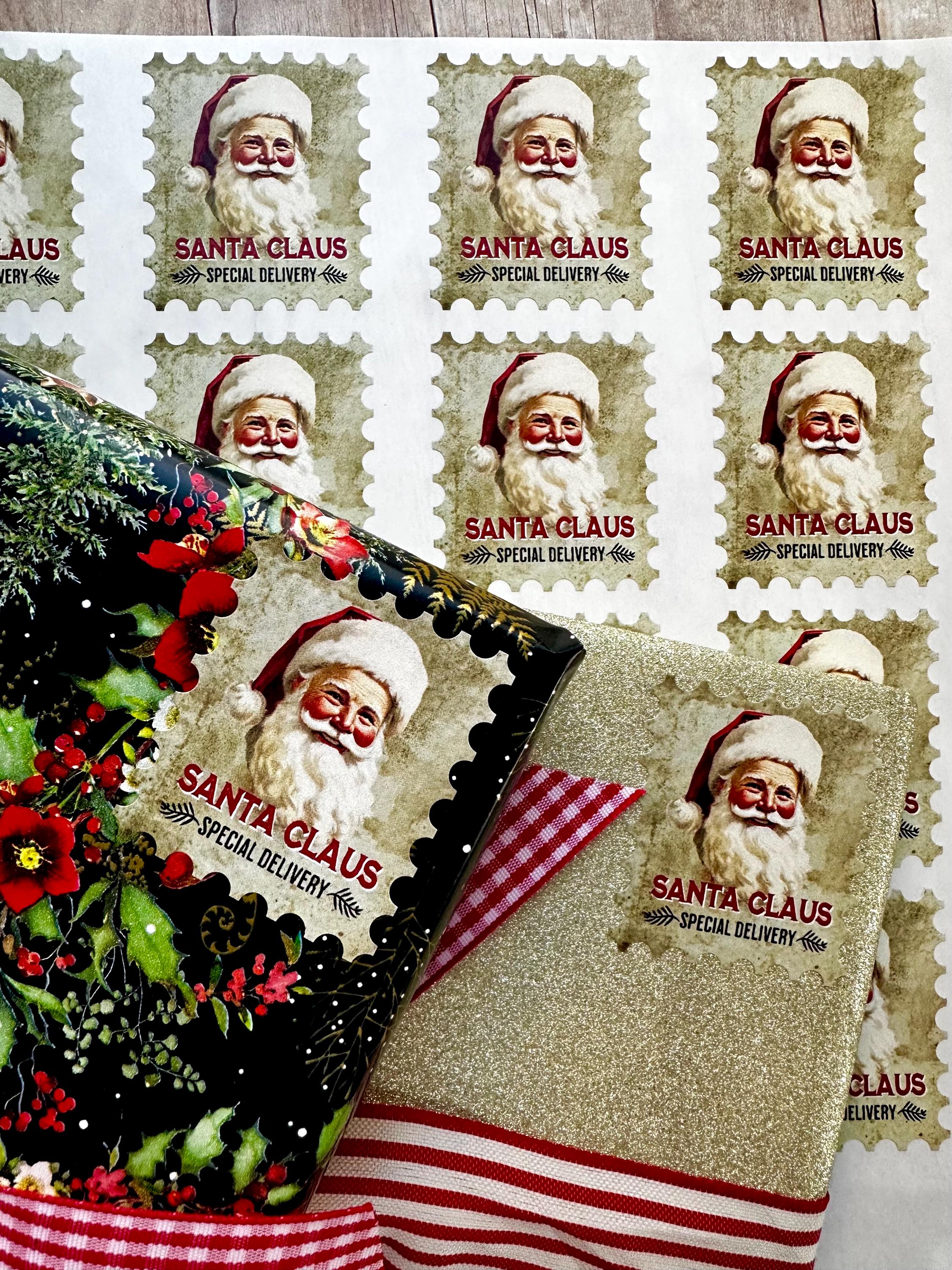 Santa Stamp Stickers