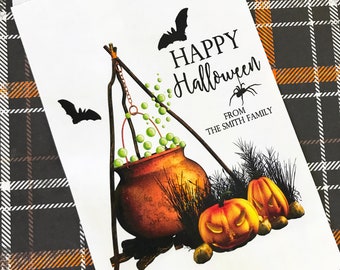 Personalized Halloween Favor Bags, Spooky Witch Candy Treat Bags