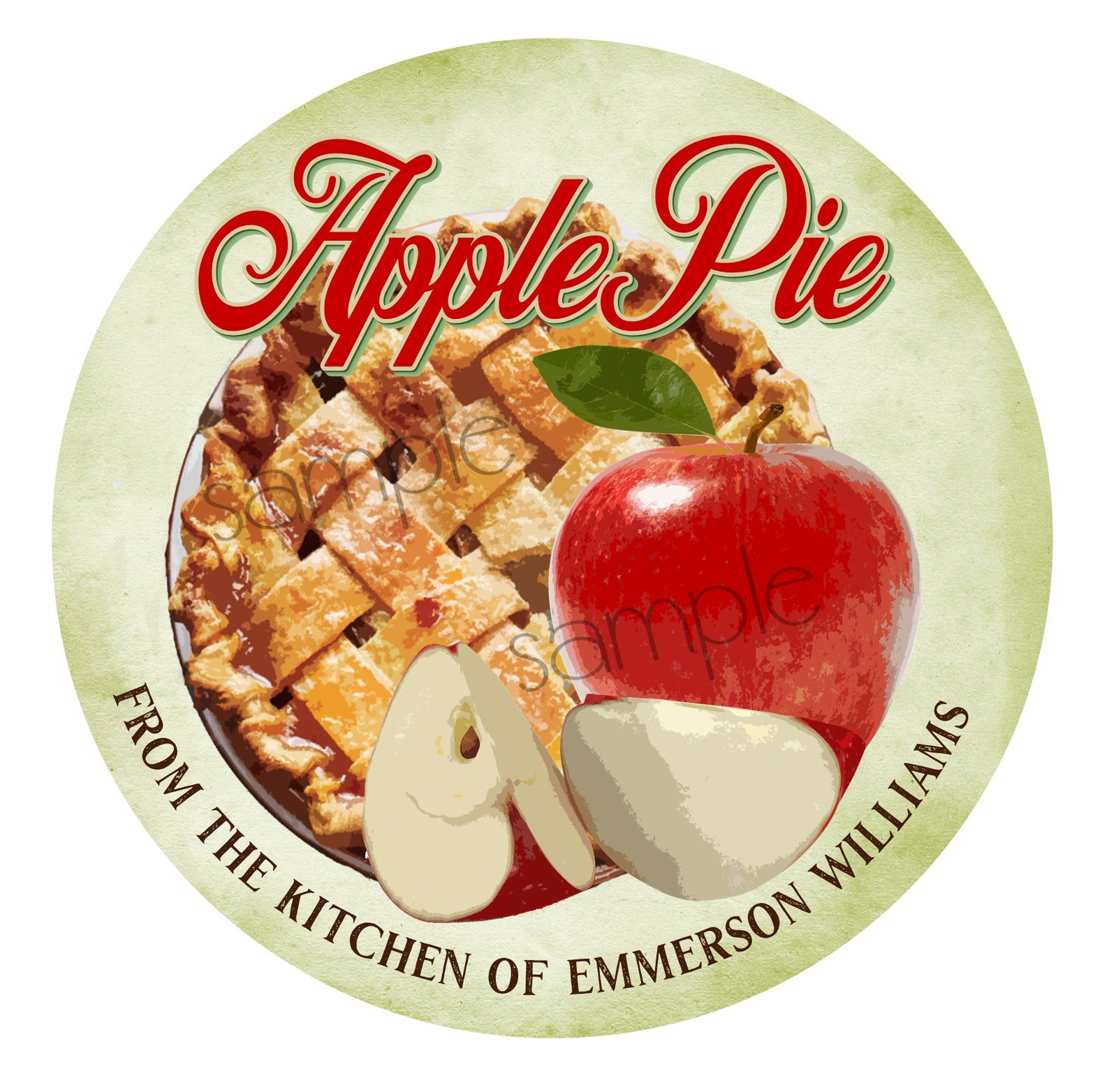 Apple Pie Baking Stickers Kitchen Stickers Pie Stickers Etsy