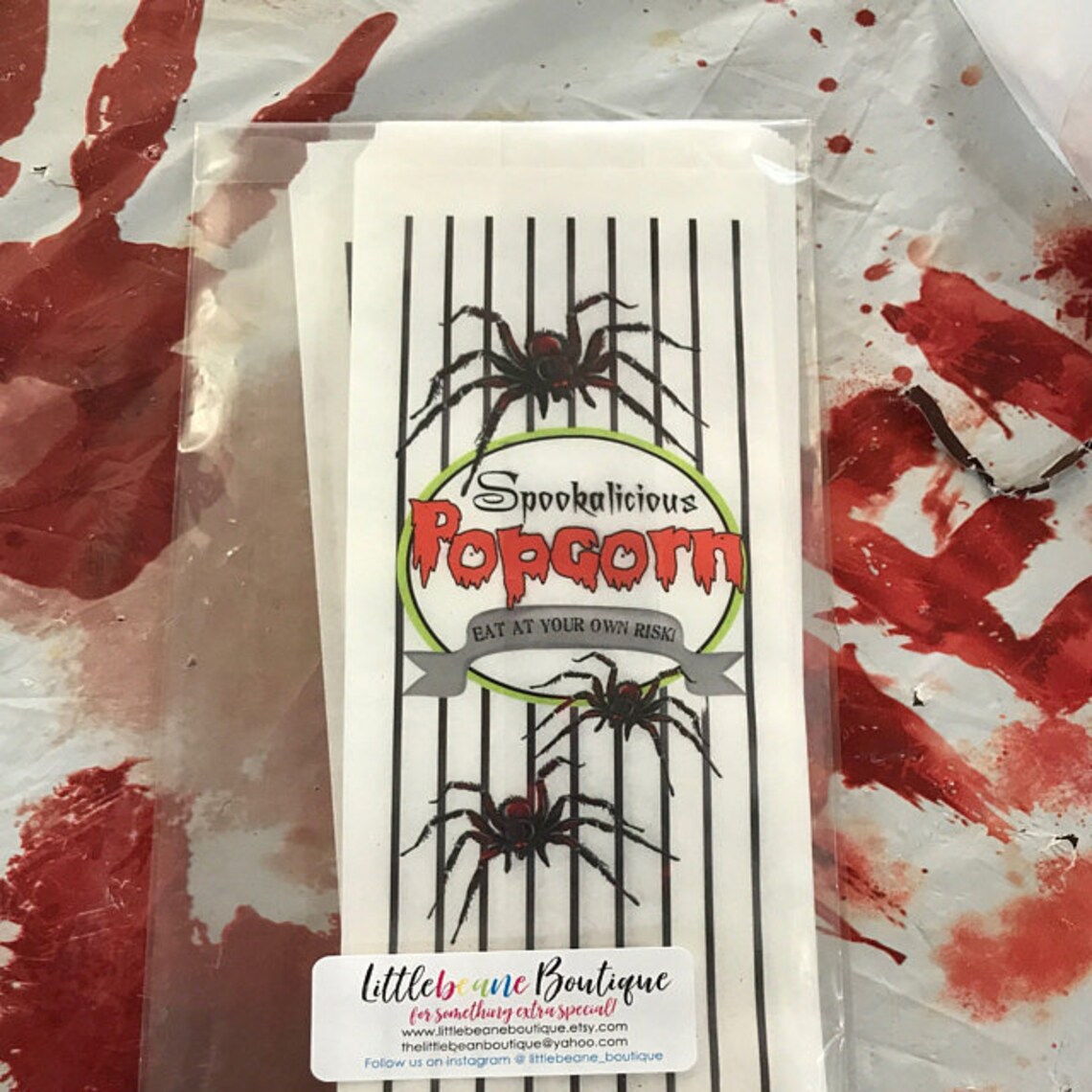 Halloween Popcorn Bags Halloween Favors Halloween Treat Etsy