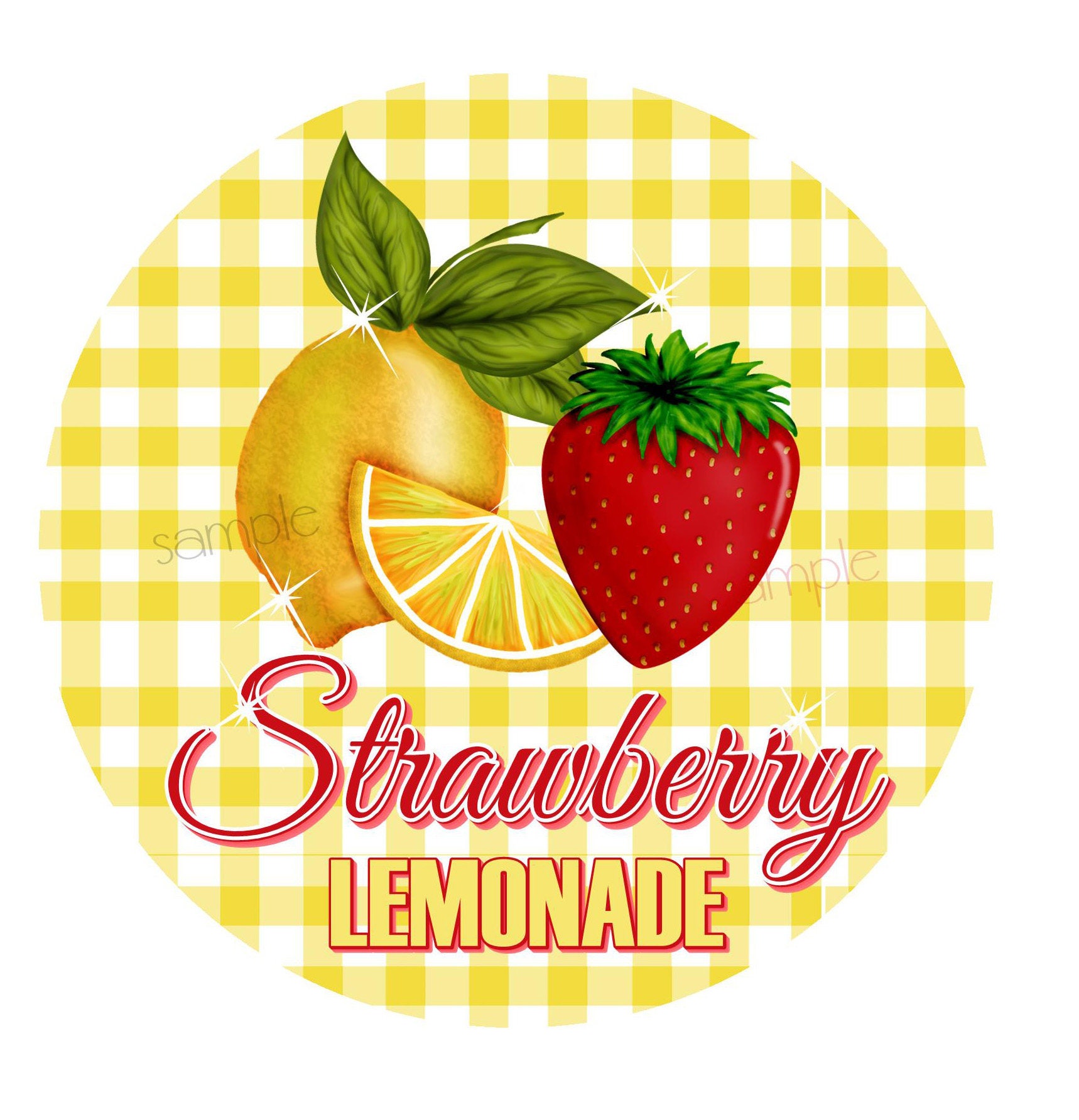 strawberry lemonade stickers lemon stickers picnic fruit etsy